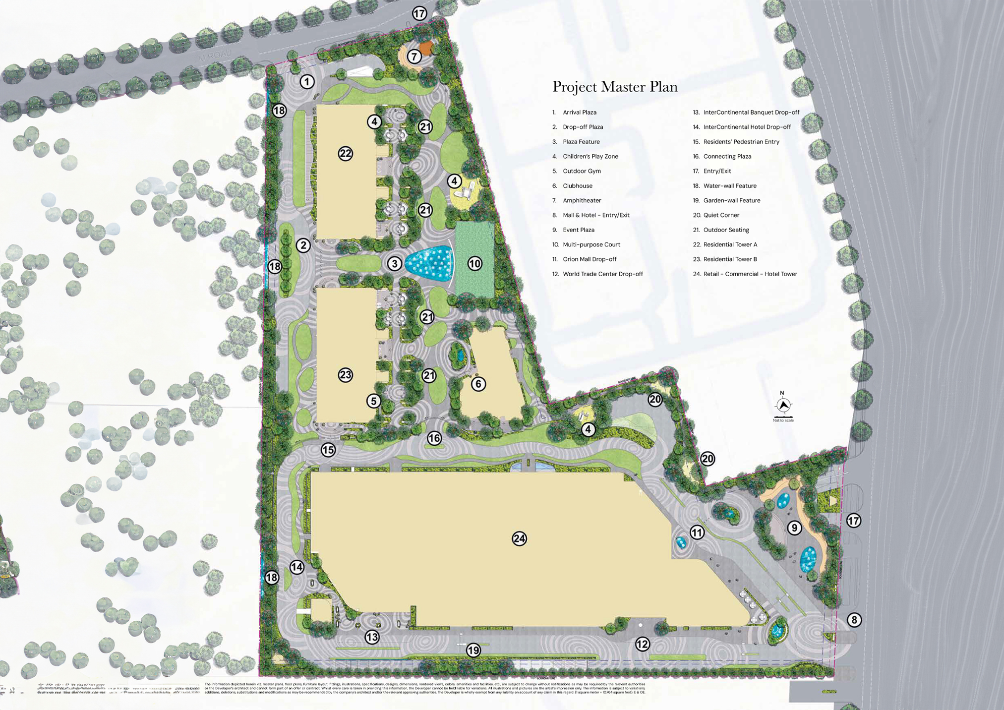 Brigade Gateway master plan — site layout