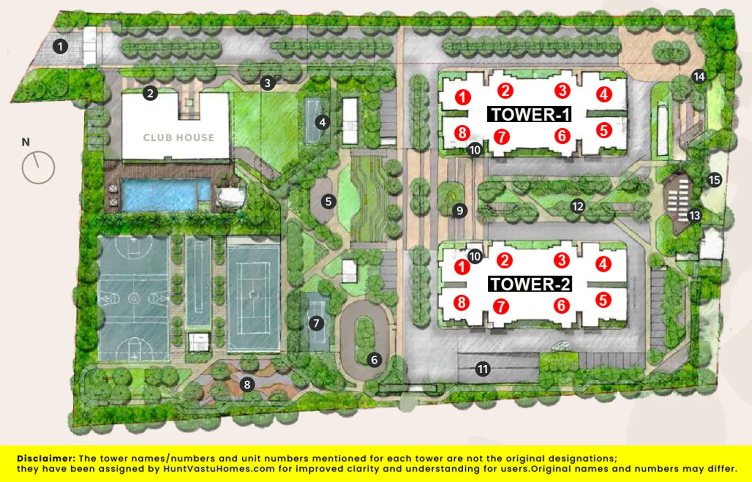Assetz Trees and Tandem master plan — site layout