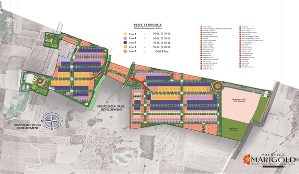 Prestige Marigold Bettenahalli master plan — site layout
