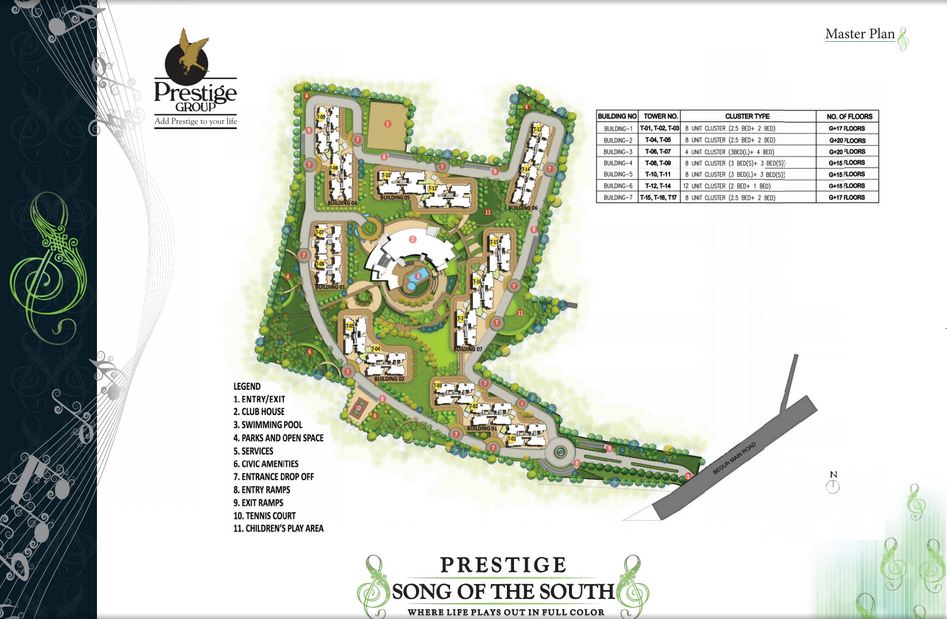 Prestige Song master plan — site layout