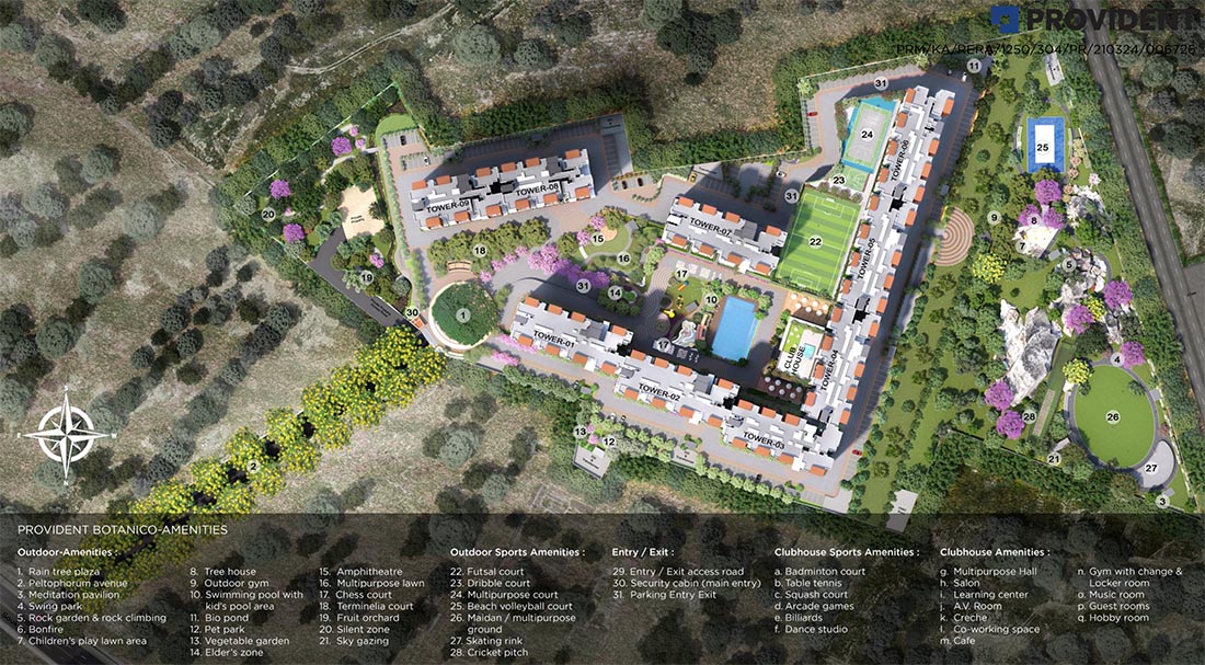 Provident East Lalbagh Soukya master plan — site layout