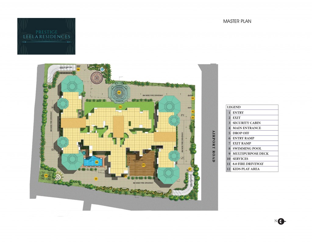 Prestige Leela master plan — site layout