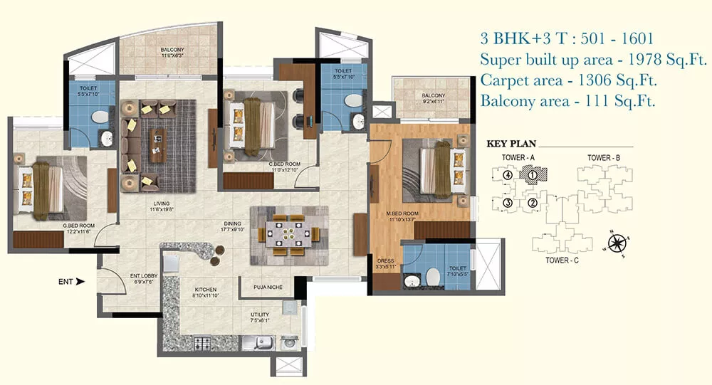Salarpuria Sattva Aqua Vista master plan — site layout