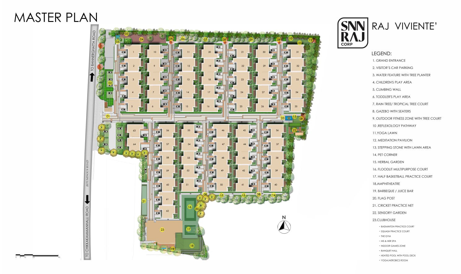 SNN Raj Viviente master plan — site layout