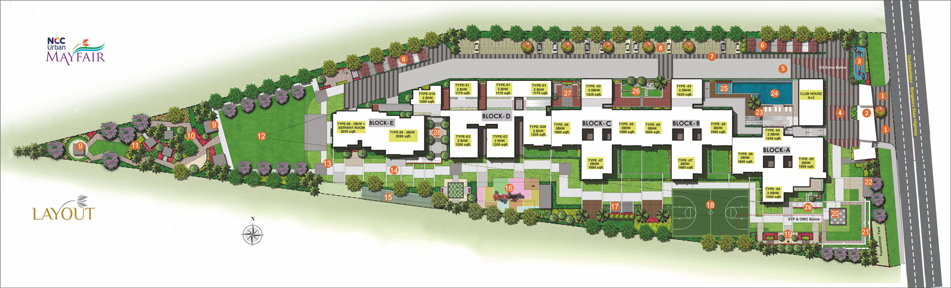 NCC Urban Mayfair master plan — site layout