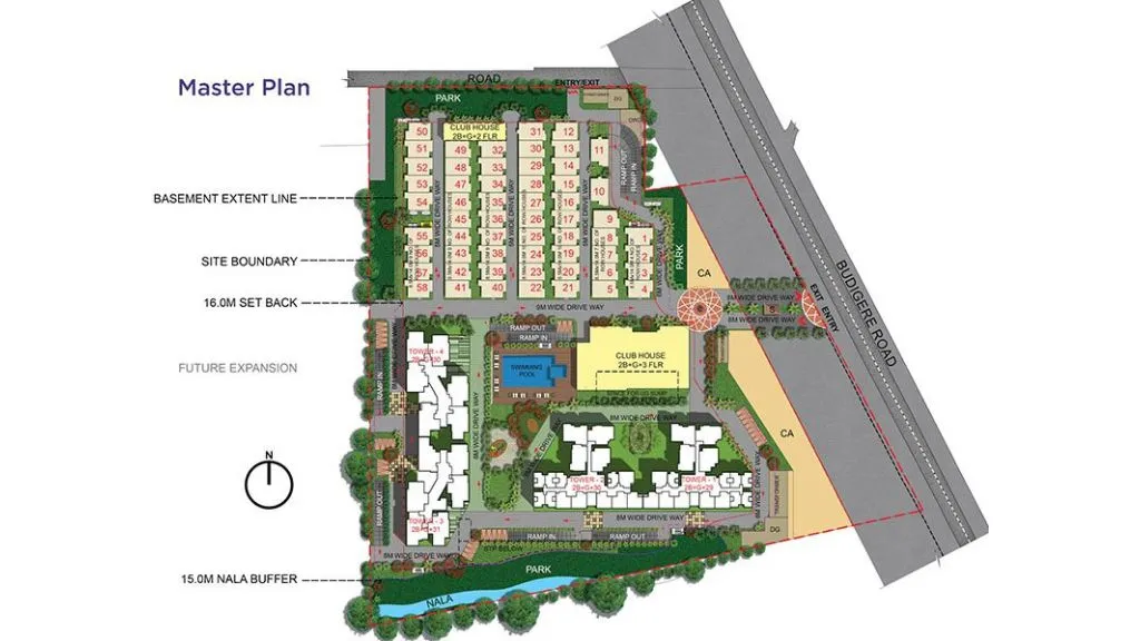 Sattva Songbird Budigere Cross master plan — site layout
