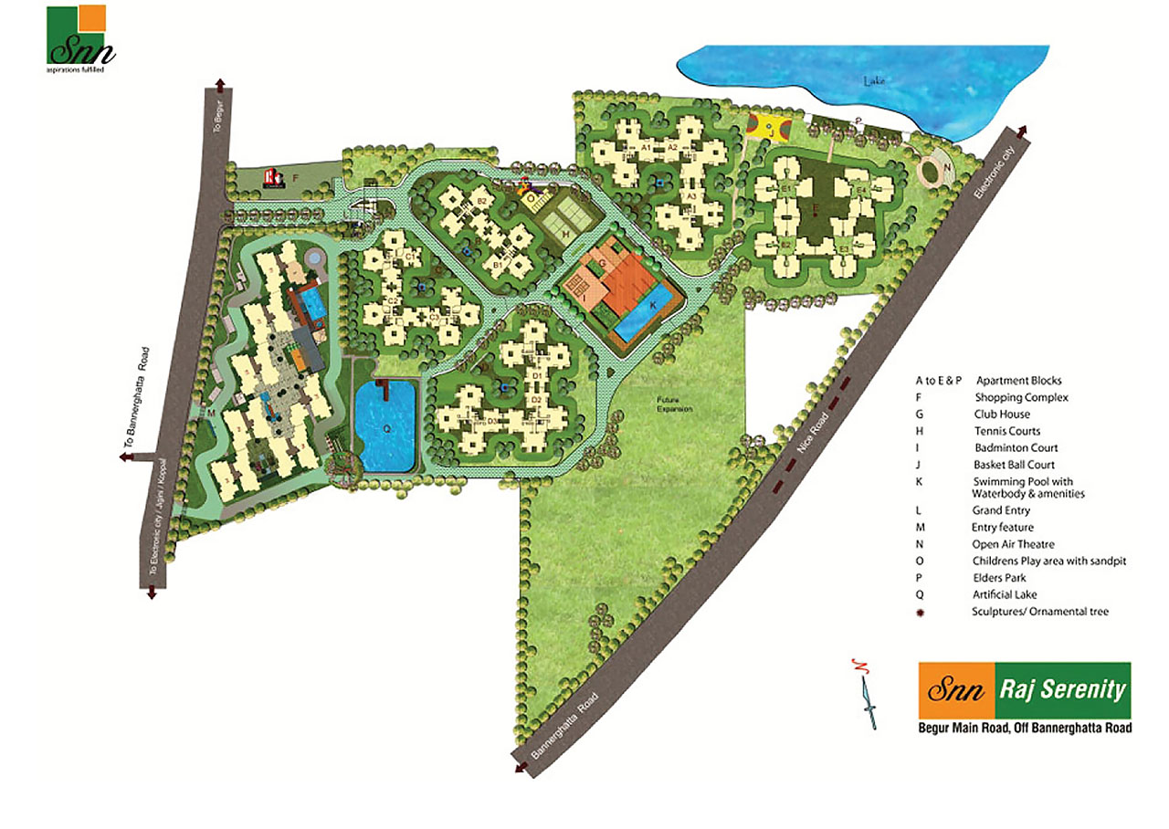 SNN Raj Serenity Gardens master plan — site layout