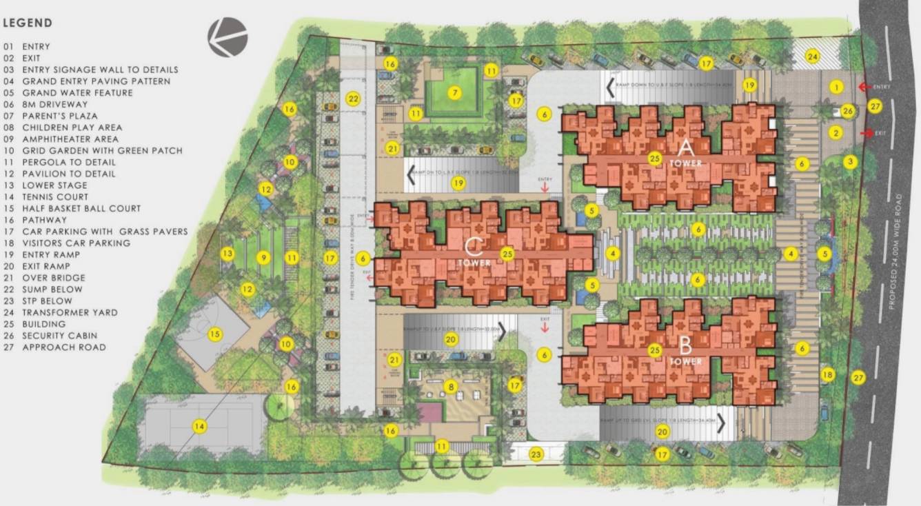 Vaishnavi Oasis master plan — site layout