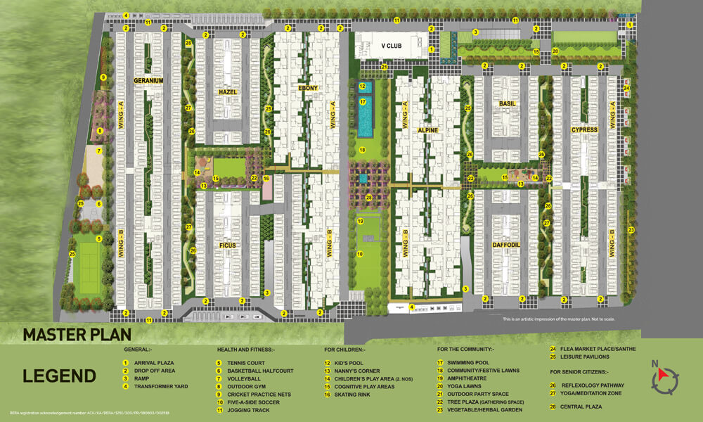 Vaishnavi Serene master plan — site layout