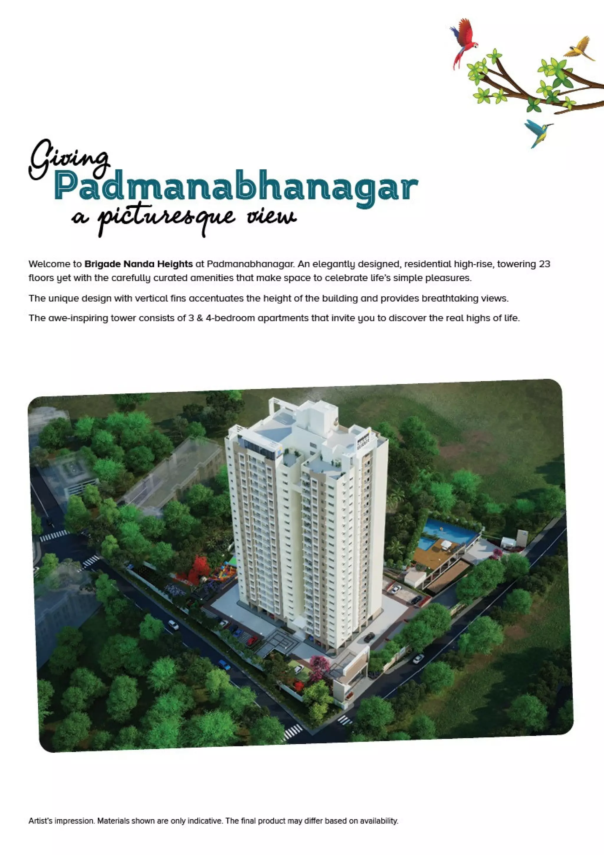 Brigade Nanda Heights Padmanabhanagar project elevation