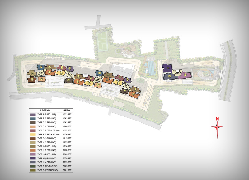 Prestige West Woods master plan — site layout