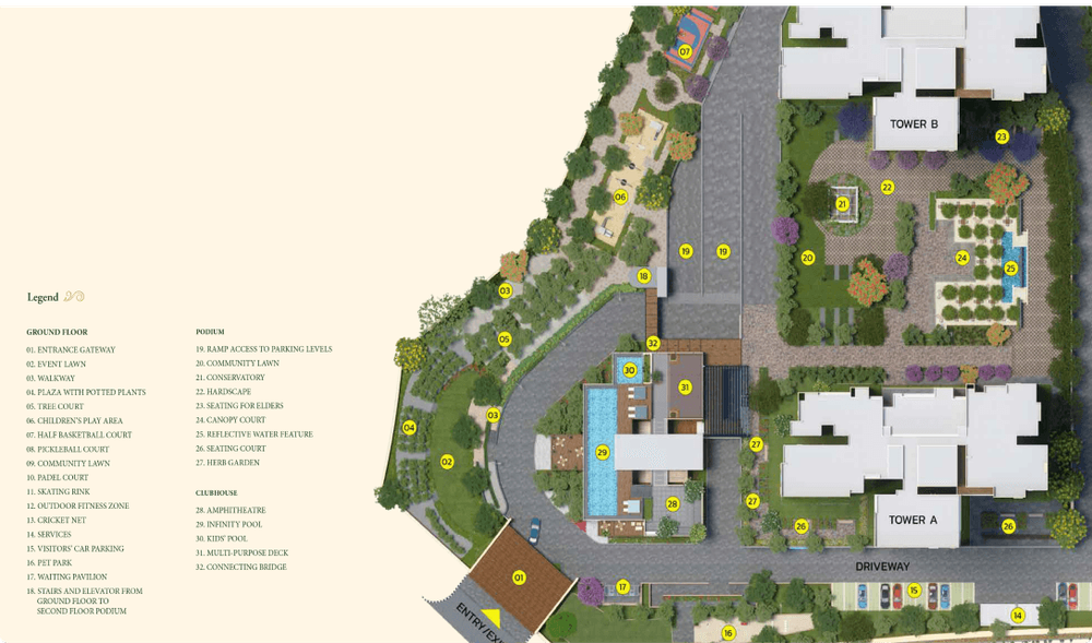 Vaishnavi Krishna Brindavan master plan — site layout