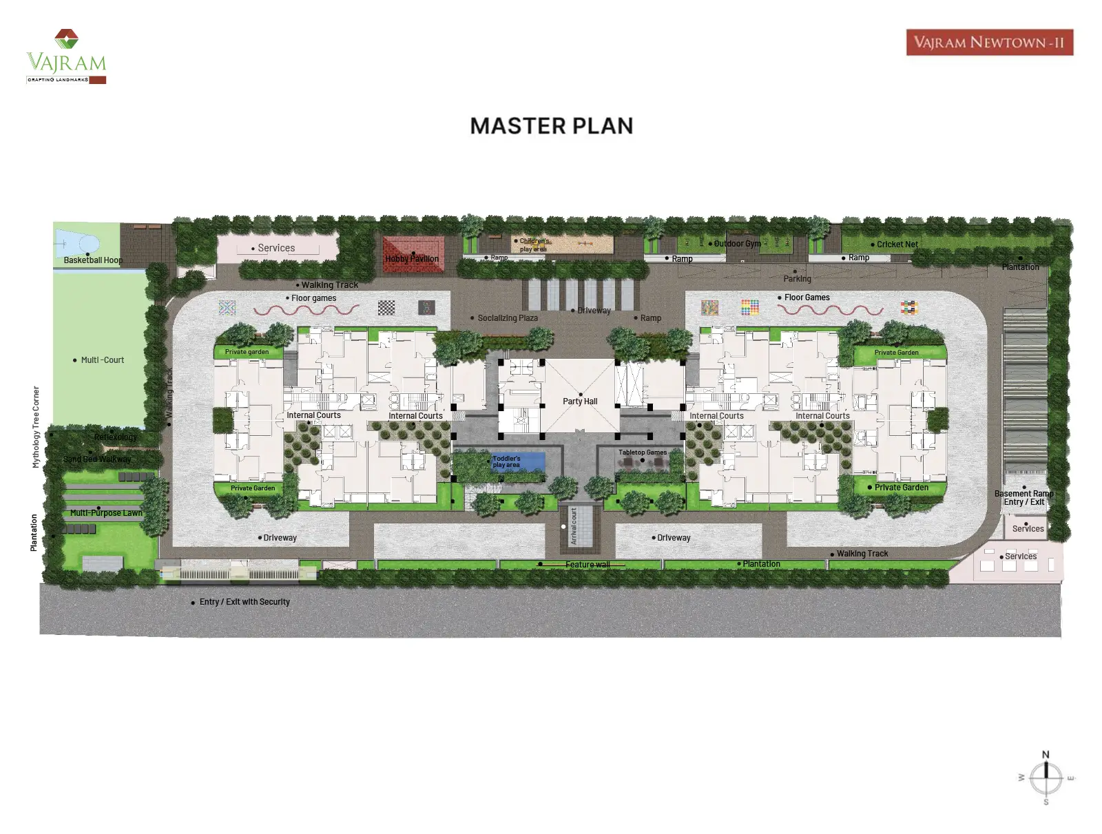 Vajram Newtown 2 master plan — site layout