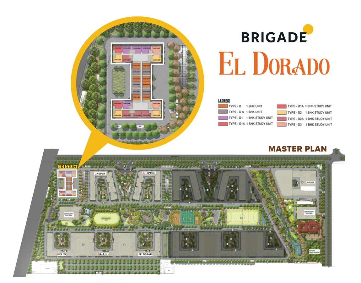 Brigade Eldorado master plan — site layout