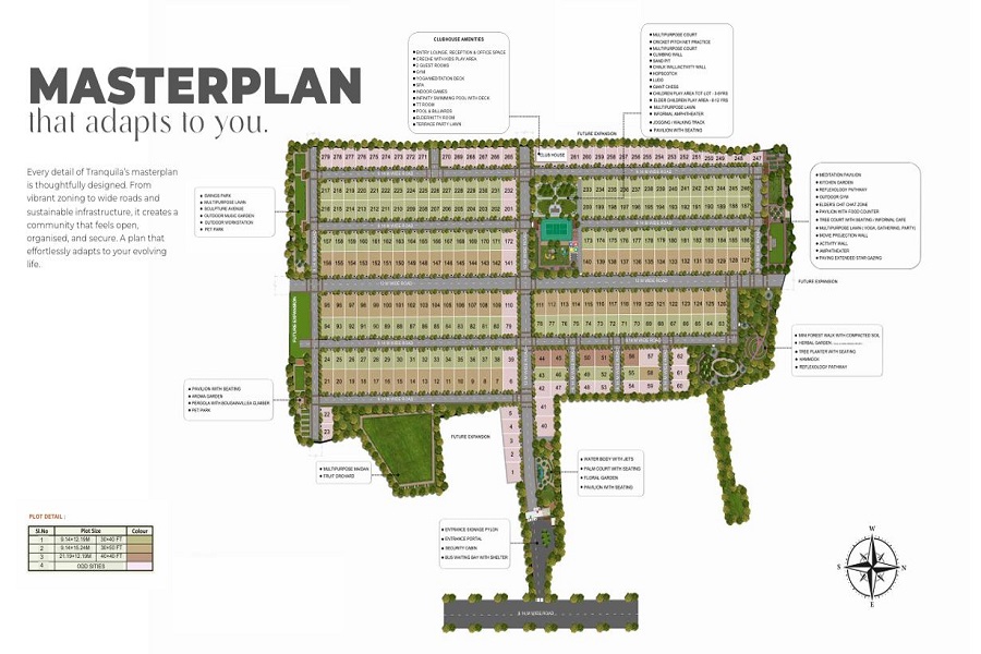 Abhee Tranquila master plan — site layout