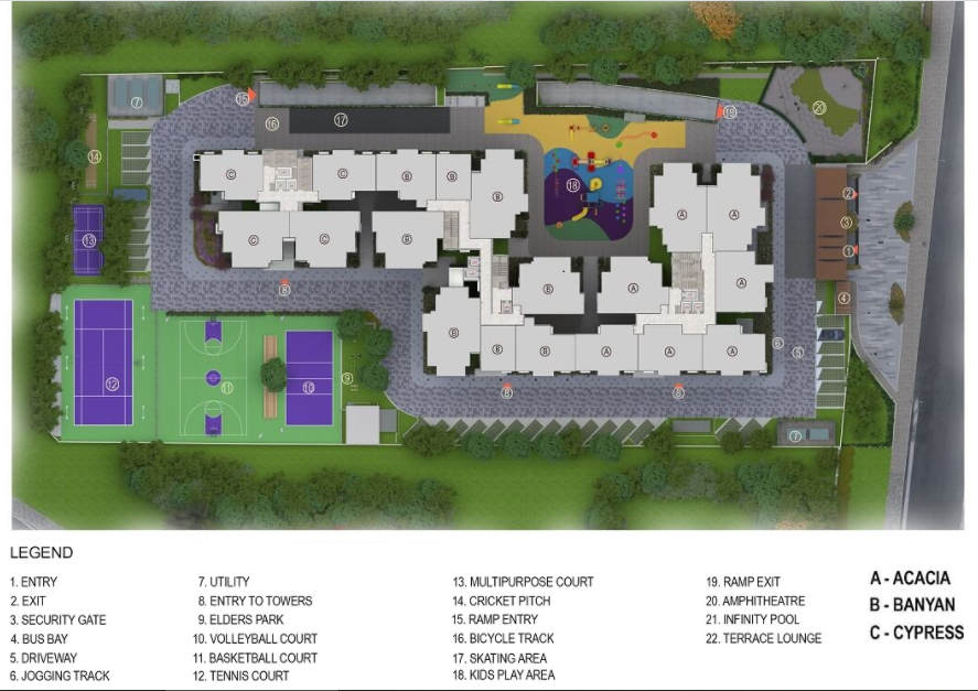 Enessen Estates Prime One Corp master plan — site layout