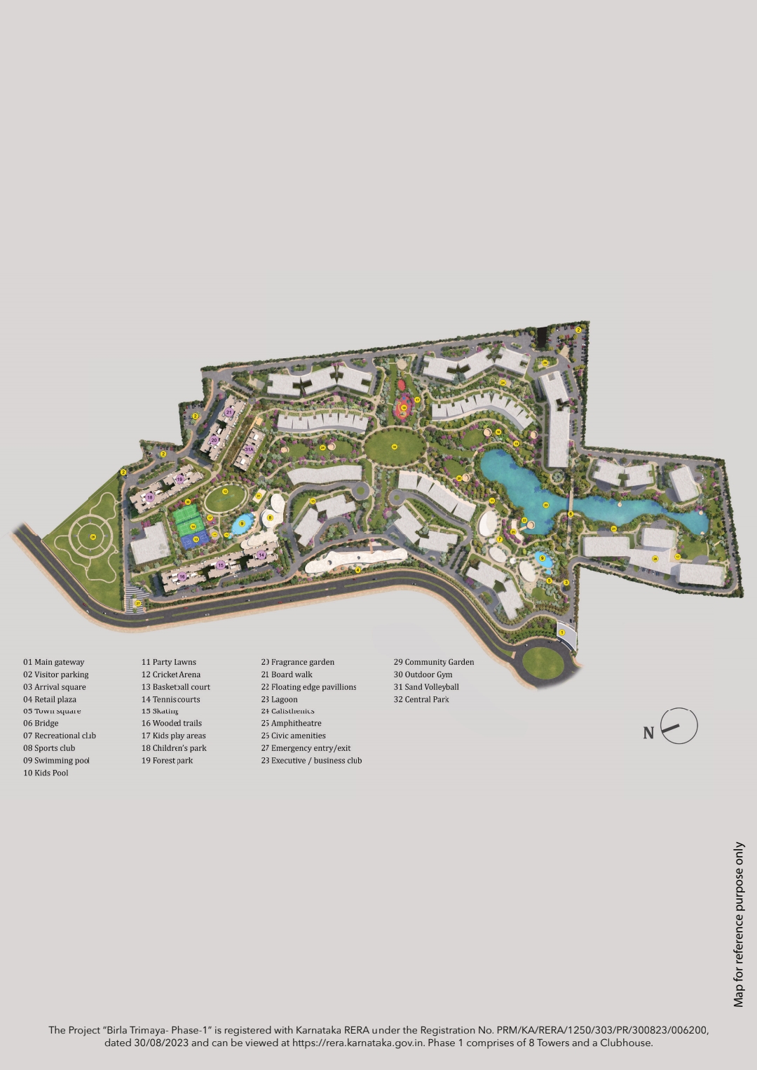 Birla Trimaya master plan — site layout