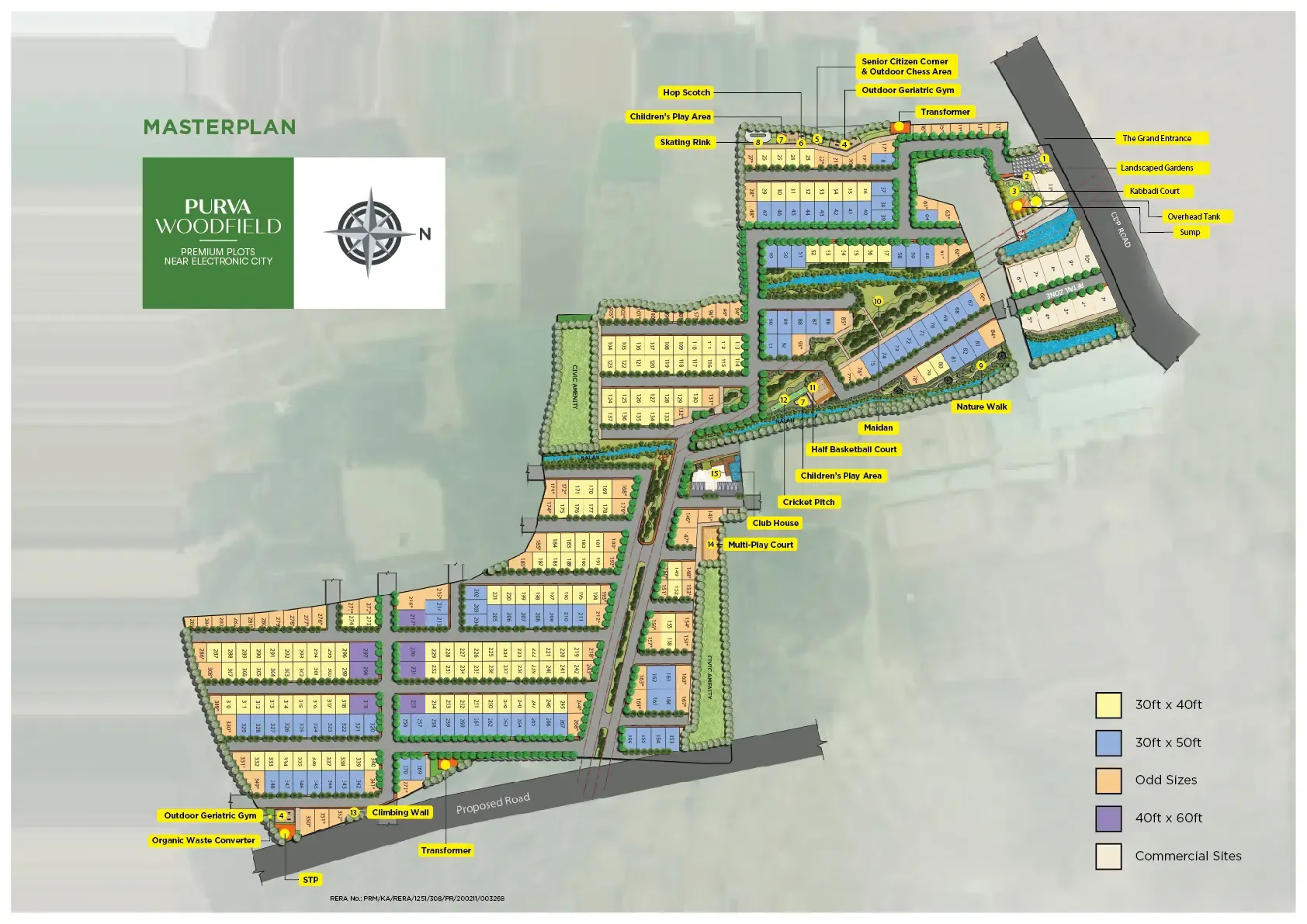 Provident Woodfield Plots E City master plan — site layout