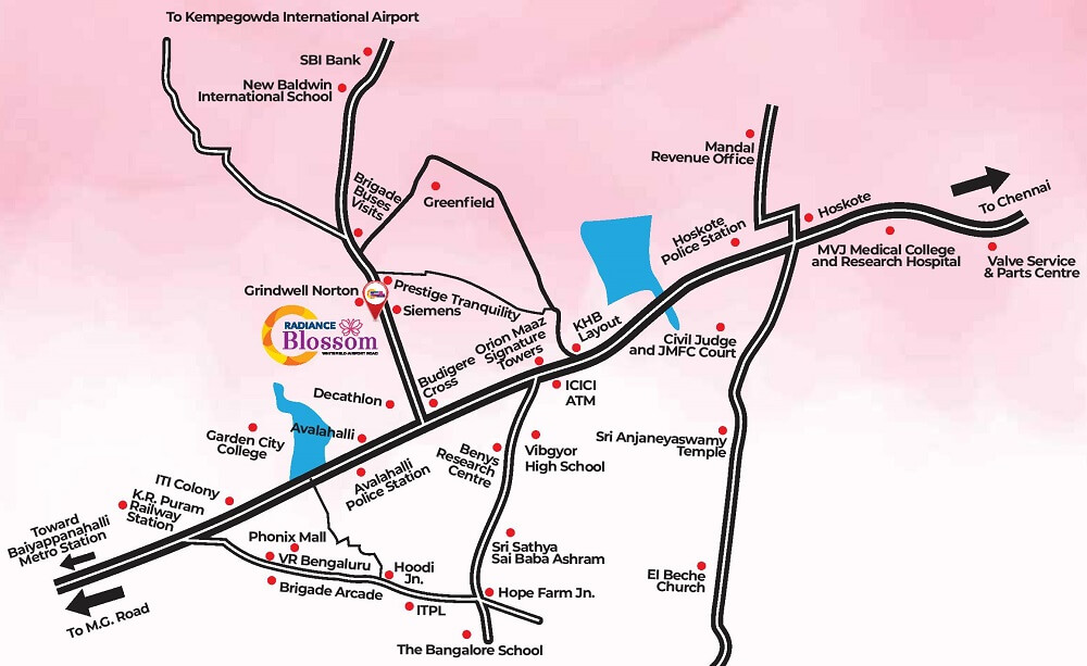 Radiance Blossom Budigere Cross master plan — site layout