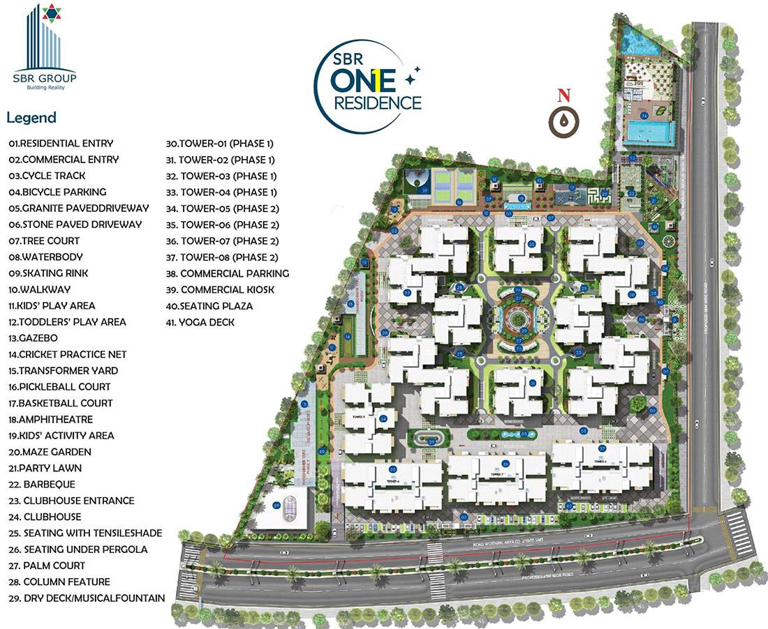 SBR One Residence Hope Farm master plan — site layout