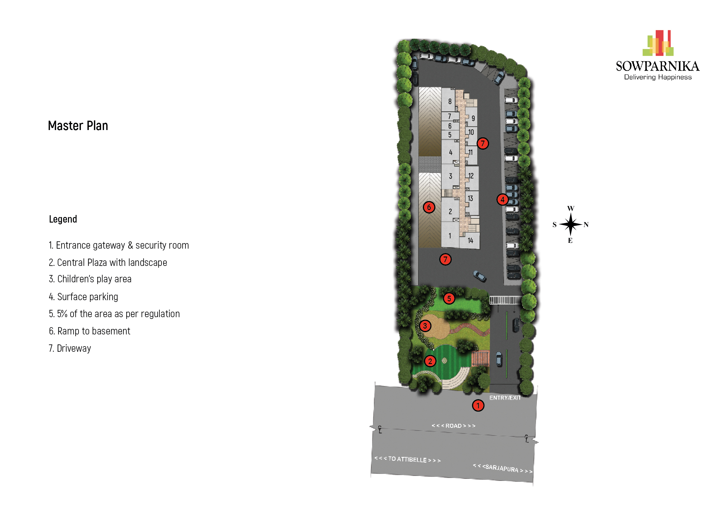 Sowparnika Unnathi master plan — site layout