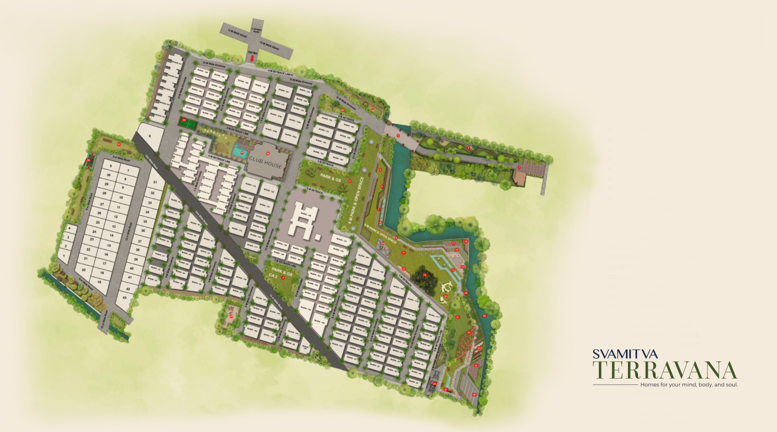 Svamitva Terravana master plan — site layout