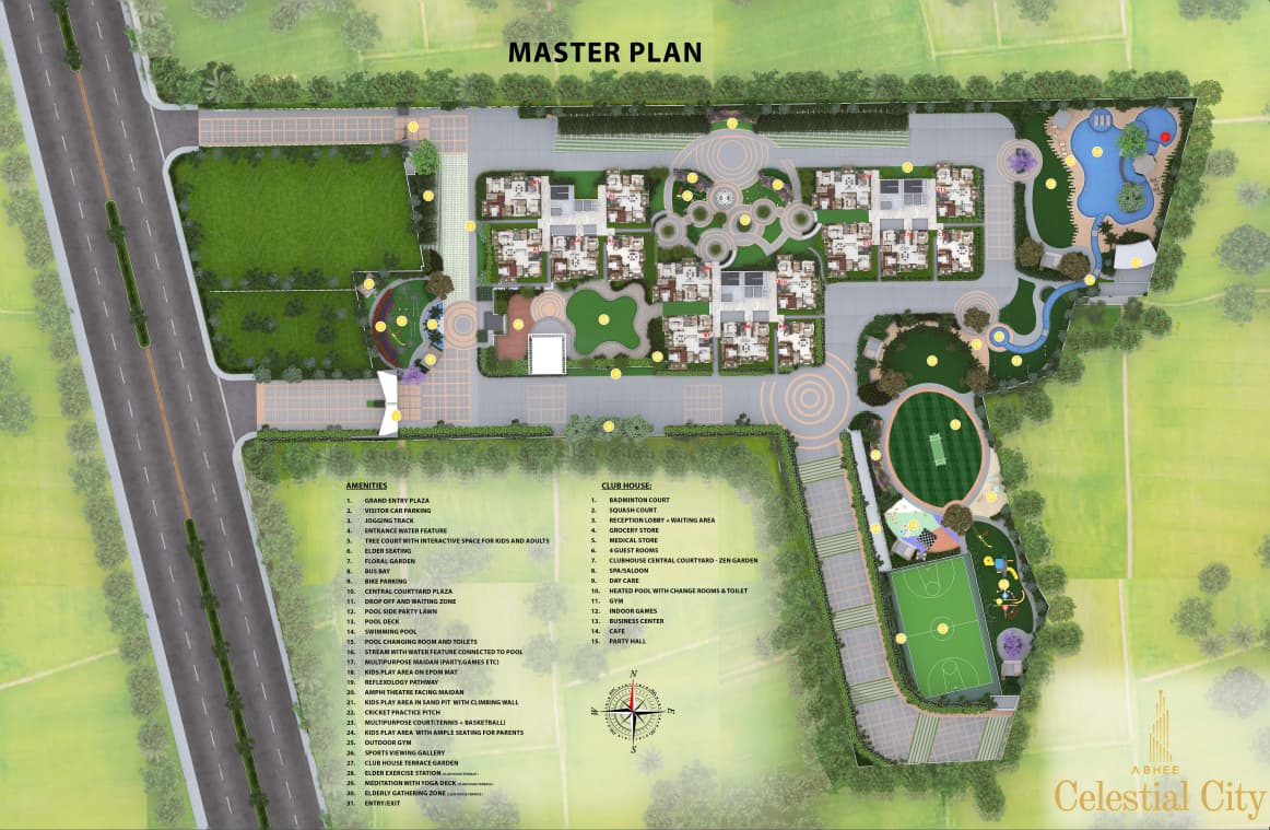 Abhee Celestial City Gunjur master plan — site layout