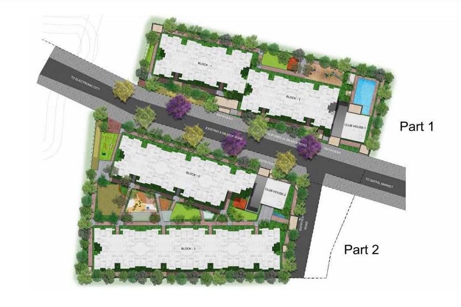 Ajmera Iris Apartments at master plan — site layout