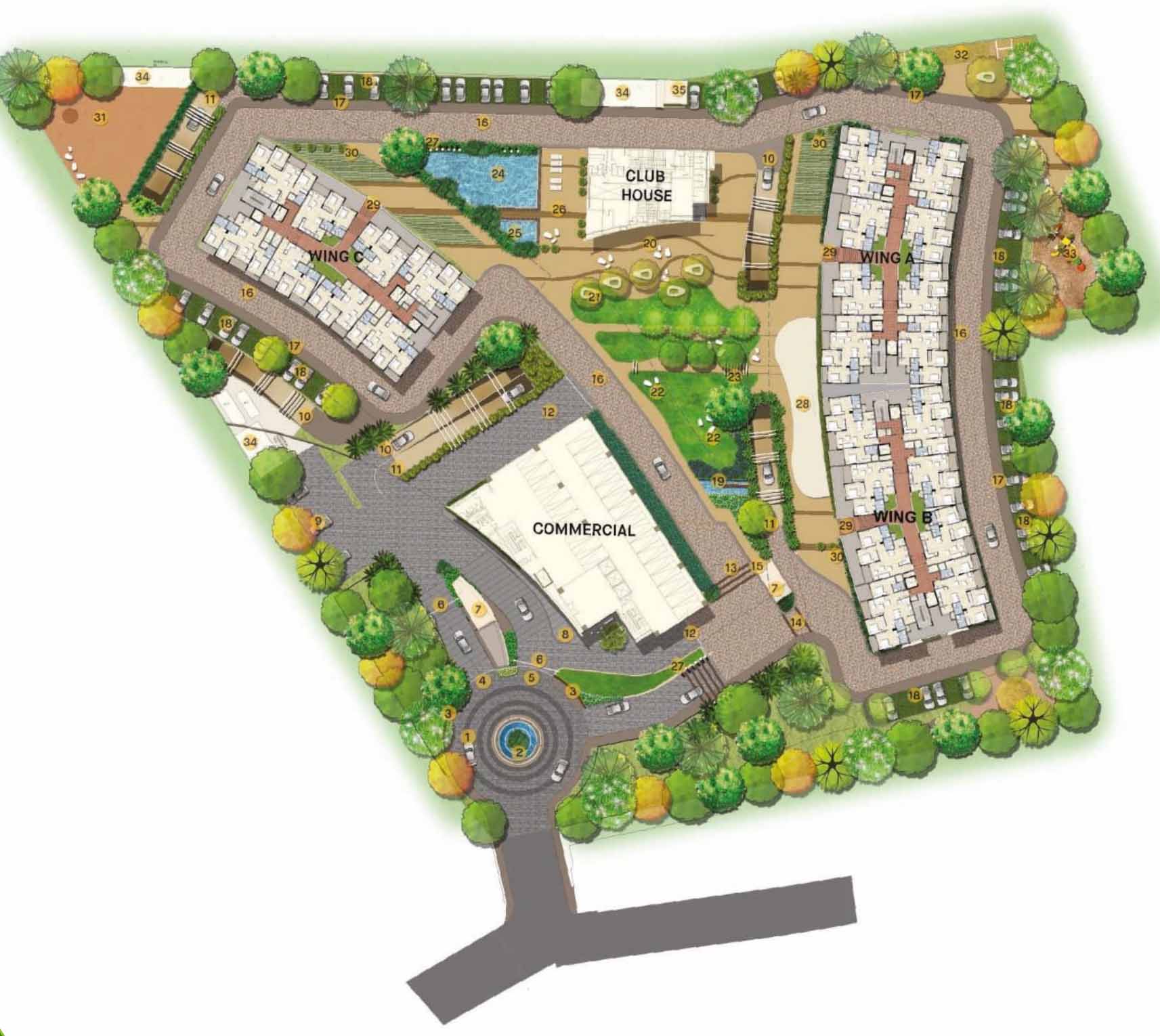 Ajmera Nucleus master plan — site layout