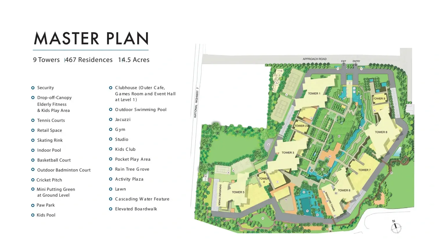 Embassy Boulevard master plan — site layout