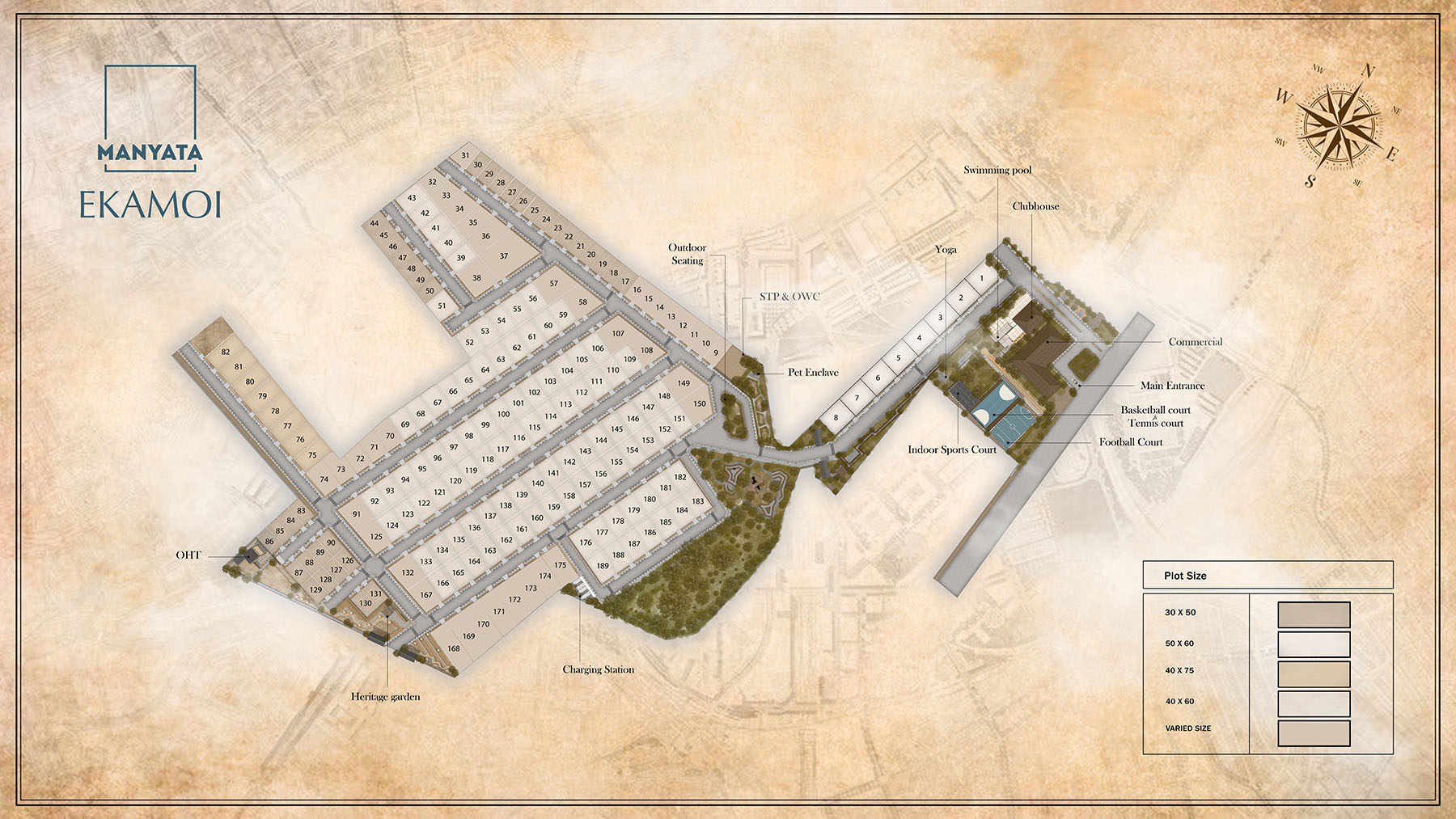 Manyata Ekamoi Gardens master plan — site layout