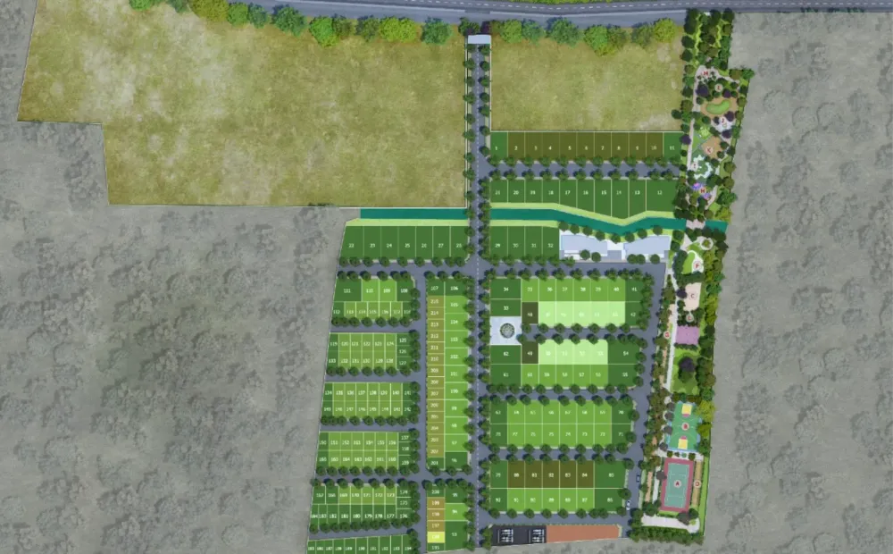Purva South Bay Plots Kelambakkam master plan — site layout