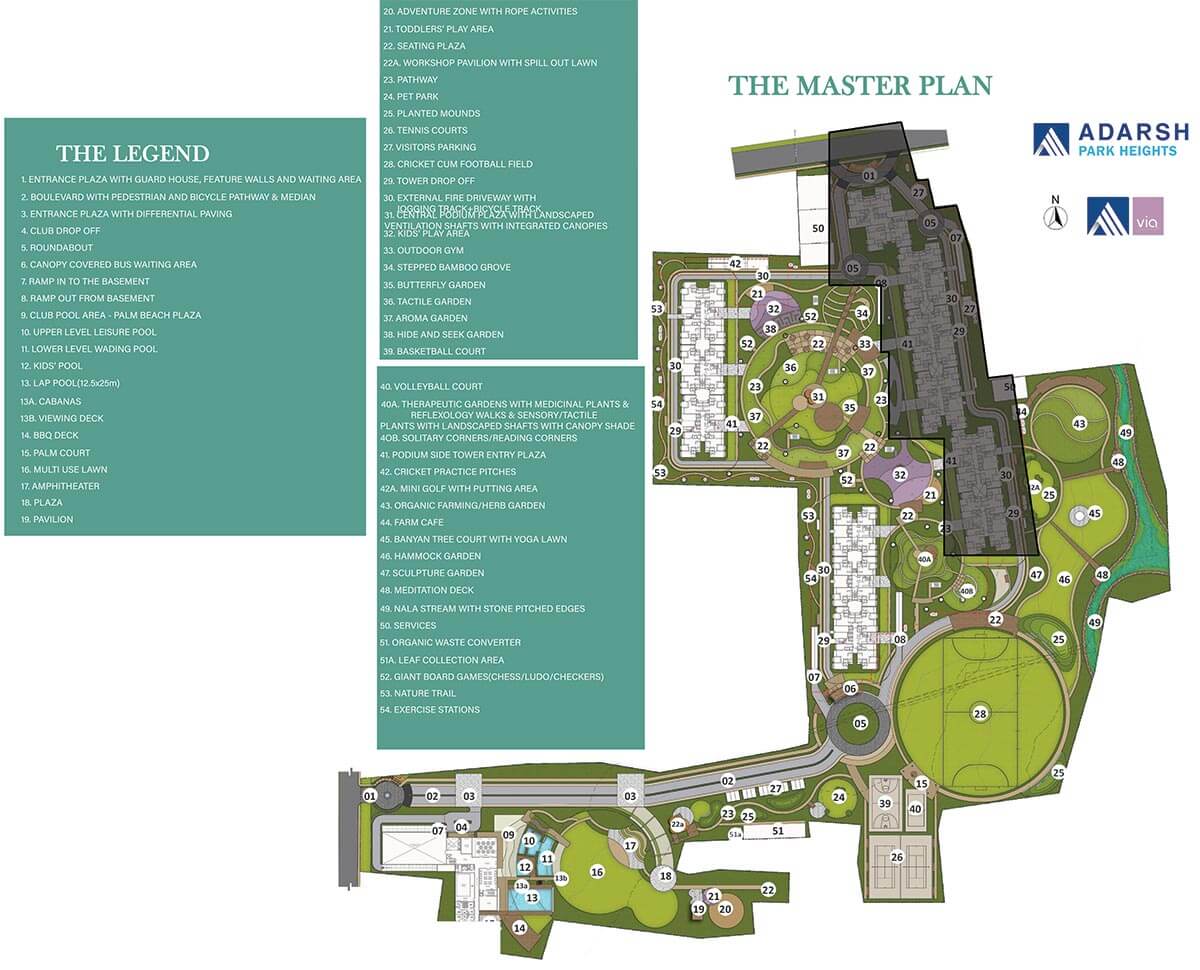 Adarsh Park Heights Gunjur master plan — site layout