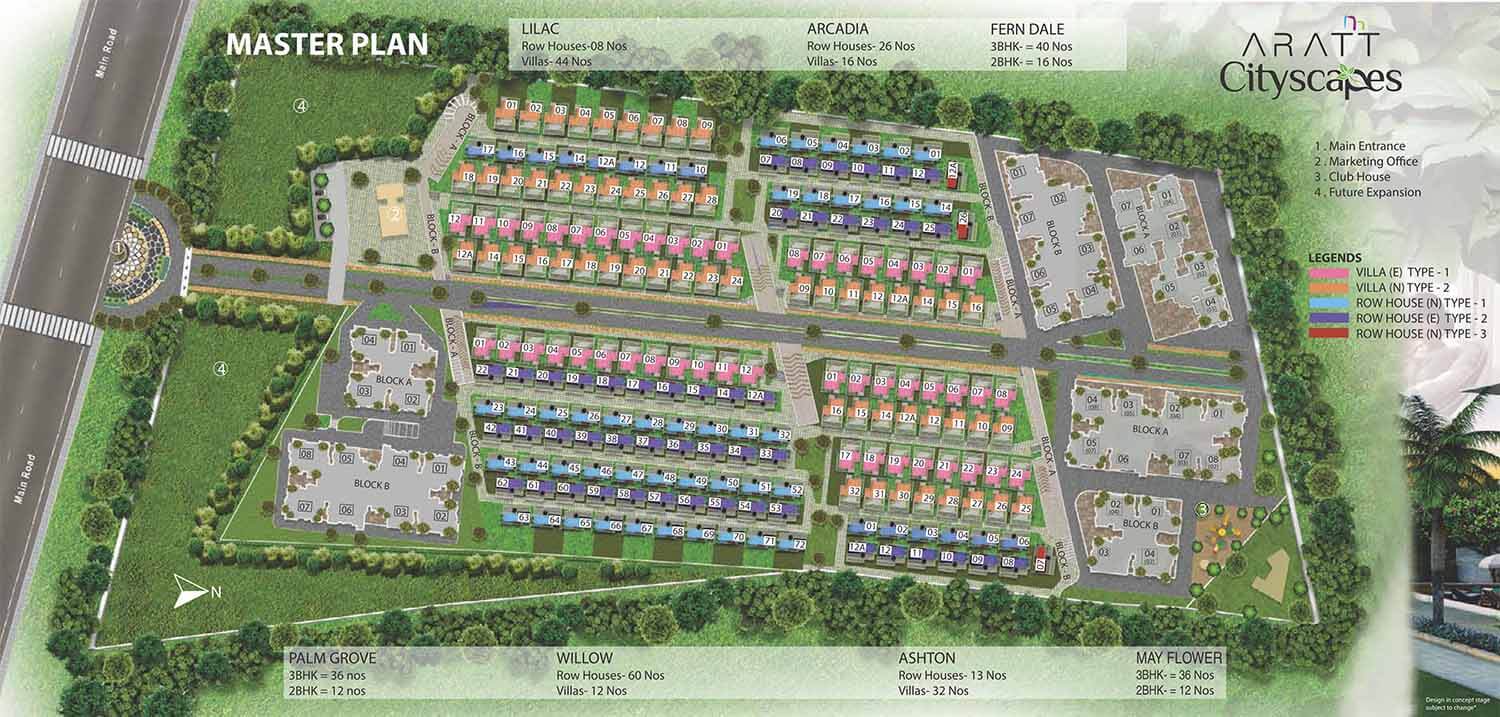 Aratt Avant Twilight Budigere Cross master plan — site layout