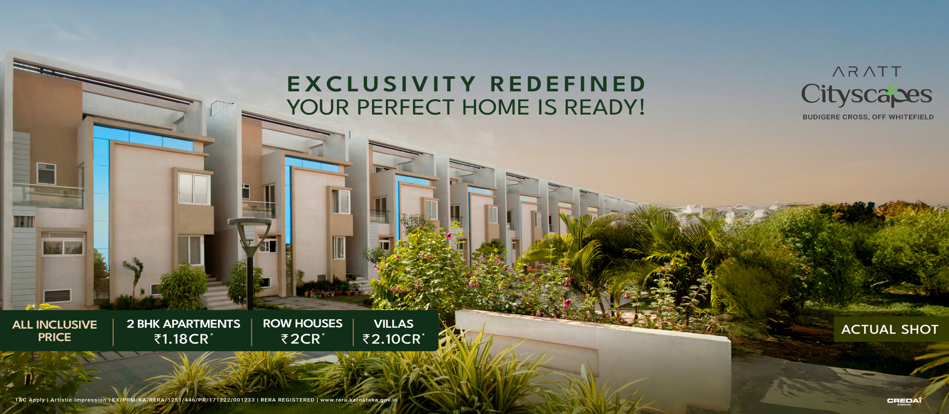 Aratt Cityscapes Budigere Cross project elevation