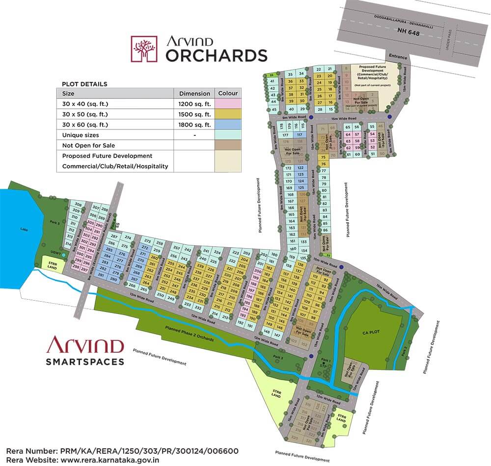 Arvind Orchards master plan — site layout