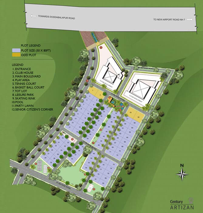 Century Artizan master plan — site layout