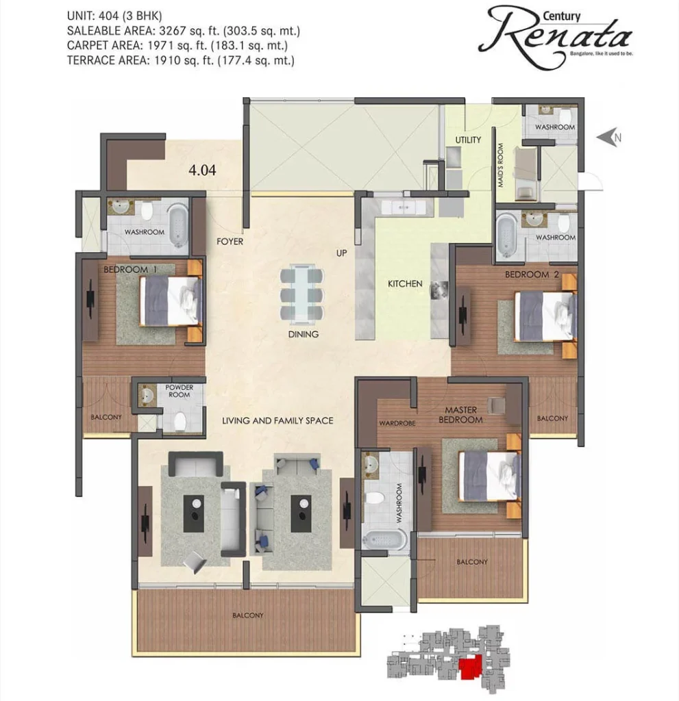 Century Renata Richmond master plan — site layout