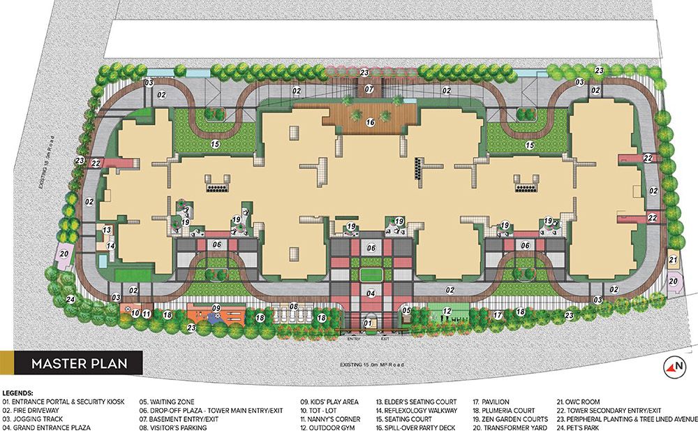 Ebony at Brigade Orchards master plan — site layout