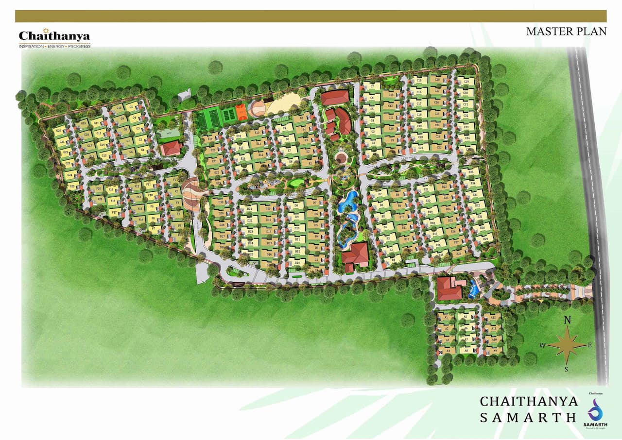 Chaithanya Samarth Villas Budigere Cross master plan — site layout