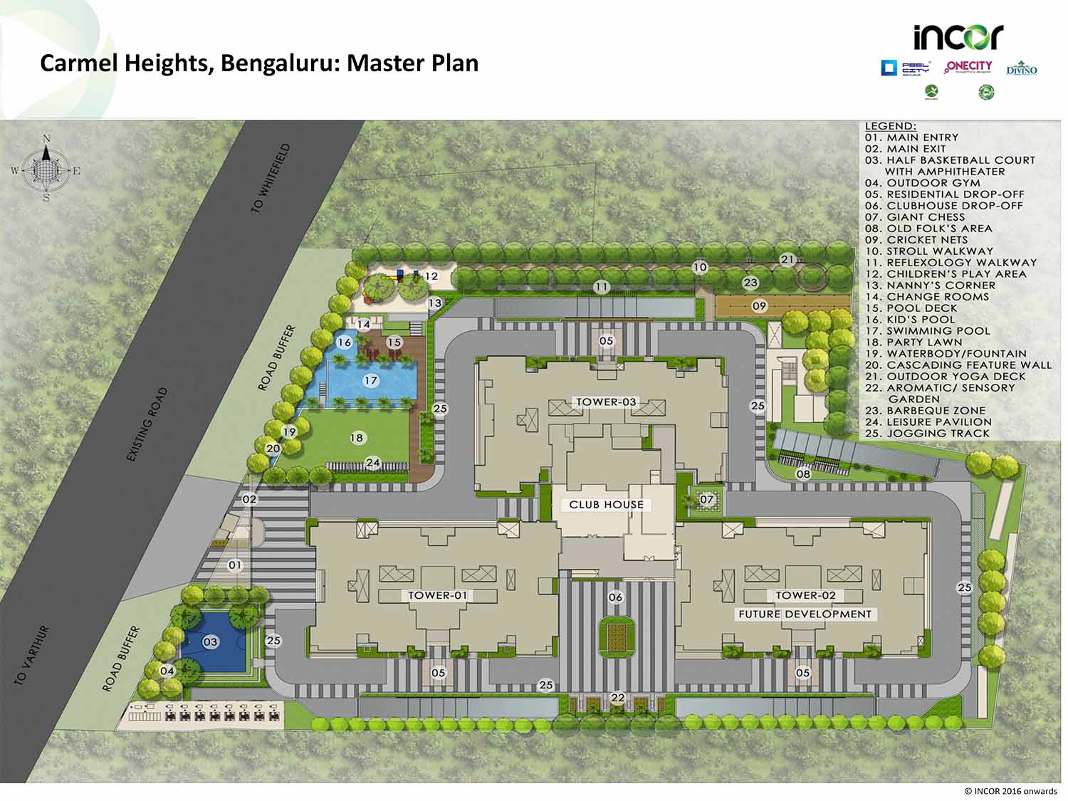 Incor Carmel Heights master plan — site layout