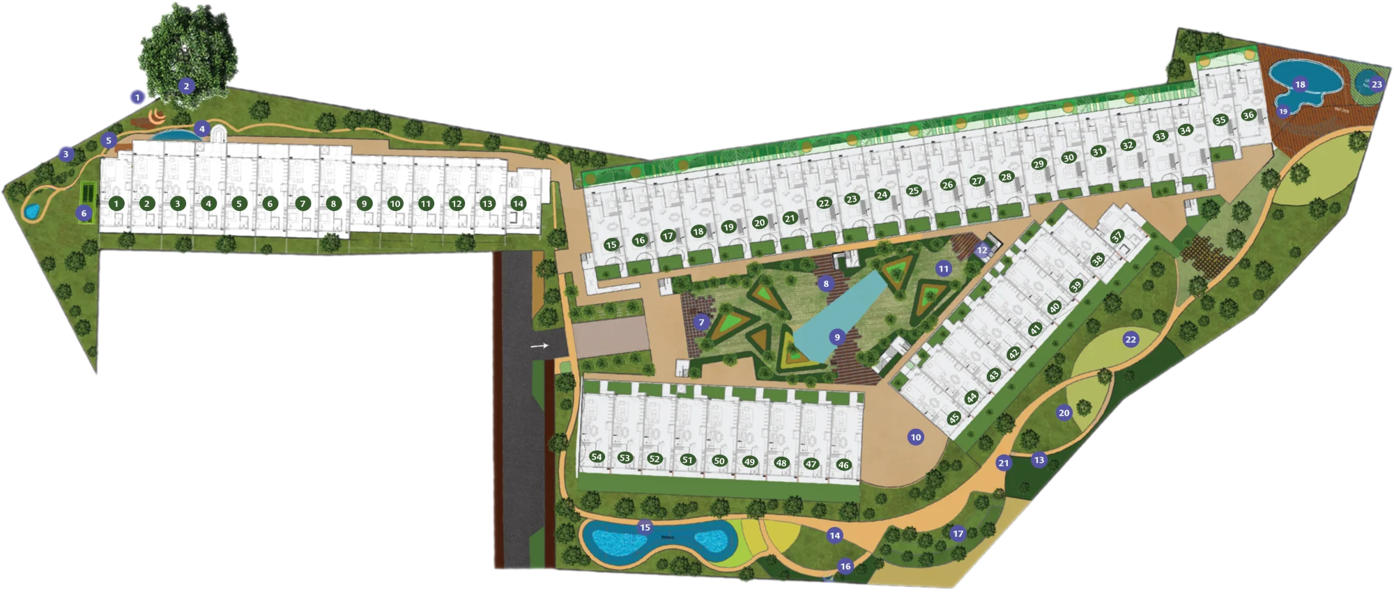 Gravity Aranya master plan — site layout