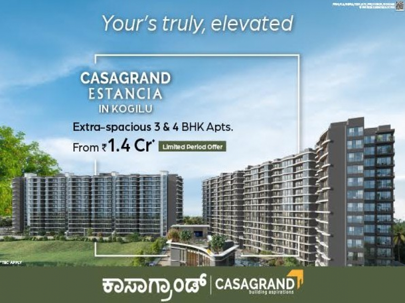 Casagrand Estancia Apartments in Kogilu project elevation