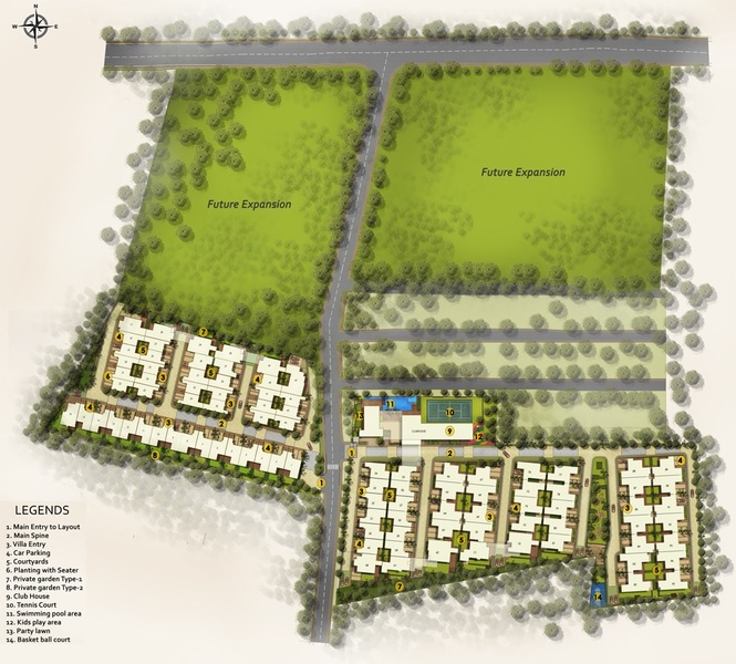 Mantri Courtyard master plan — site layout