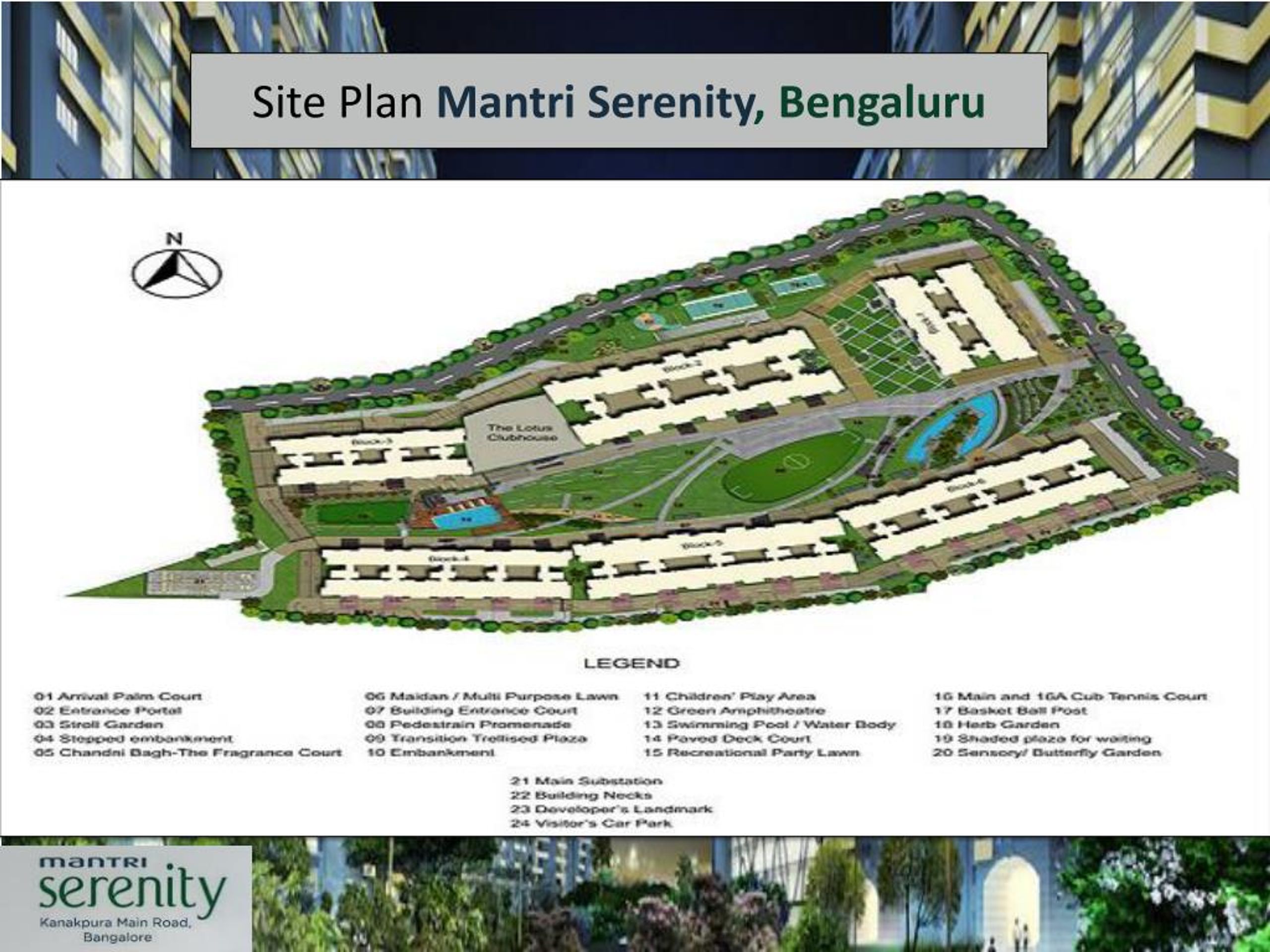 Mantri Serenity master plan — site layout