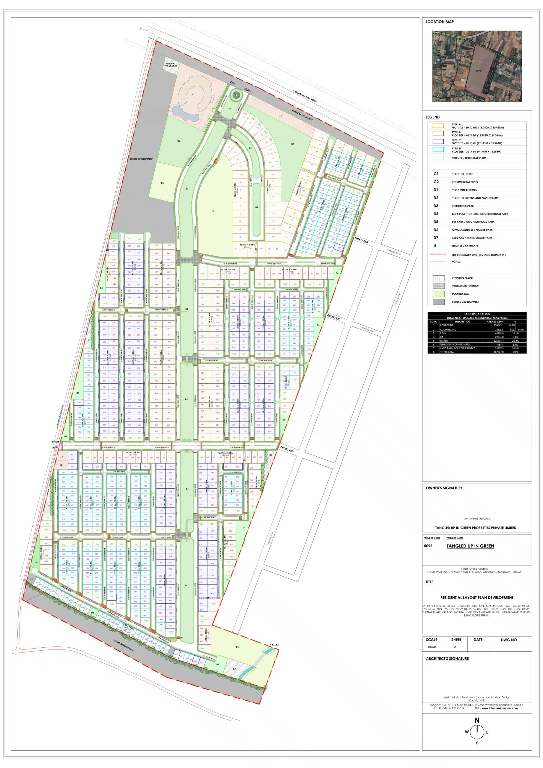 Total Environment Tangled Up in master plan — site layout