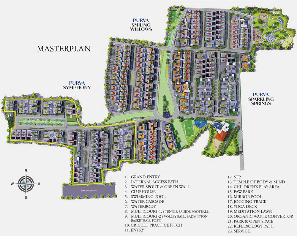 Subha Villamor Villas Subha Ecocity master plan — site layout