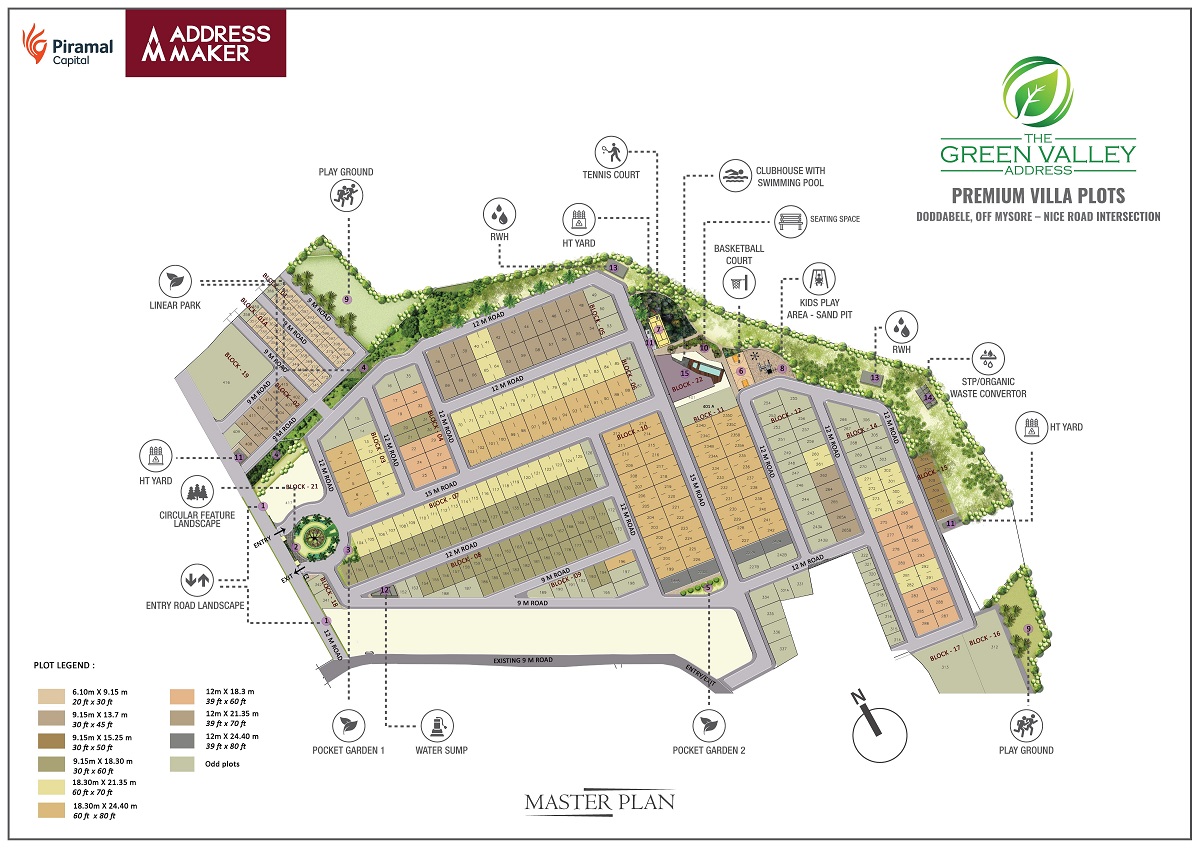 the Green Valley Address master plan — site layout