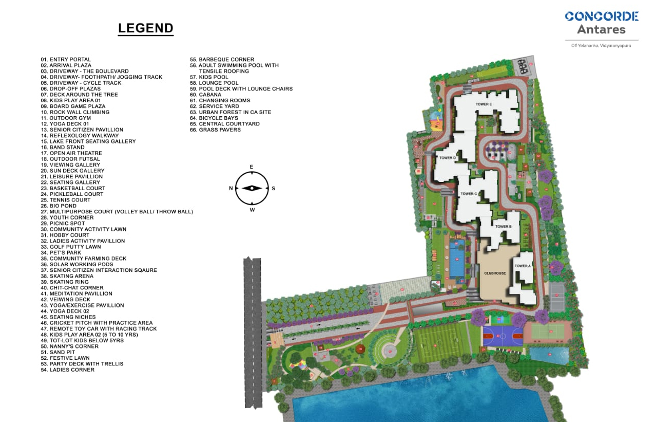 Concorde Antares Vidyaranyapura master plan — site layout