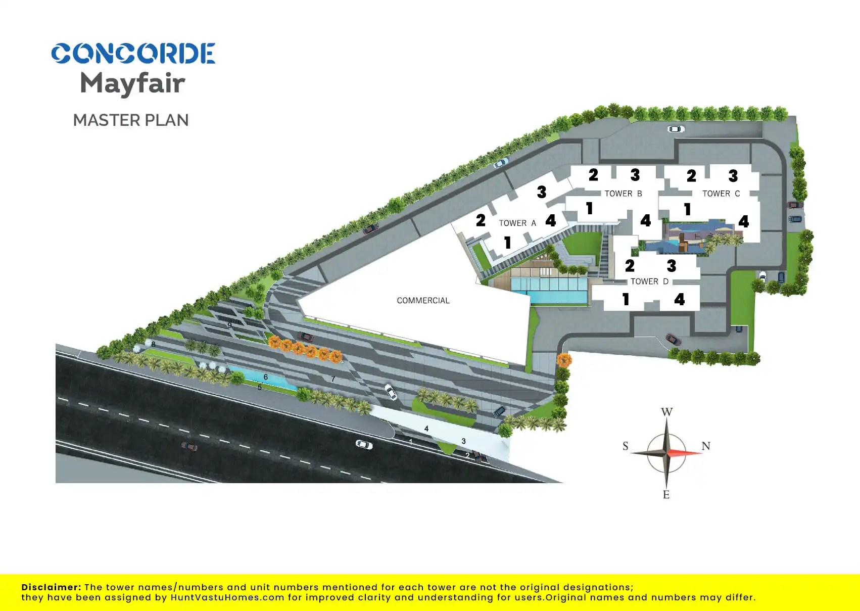 Concorde Mayfair master plan — site layout